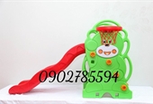 Cầu trượt xích đu - cầu trượt 2 lứa tuổi - cầu trượt đơn mầm non