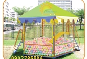 Nhà banh lục giác hình thỏ ngoài trời nhựa composit
